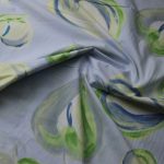 پارچه بهاره تابستانه وال نخ طرح دار کره ای زمینه آبی - تصویر 3