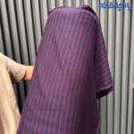 پارچه پاییزه و زمستانه بافت نارنجی و سبز چهارخانه ۲ رو کره ای