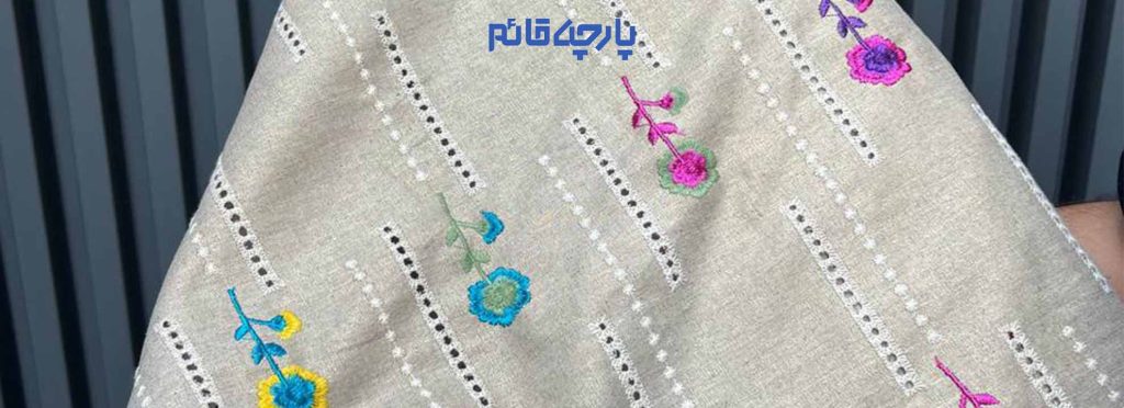 پارچه بهاره تابستانه طرح دار گل ریز مخصوص رو مایویی