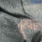 پارچه مجلسی دانتل طوسی سربی زمینه برجسته