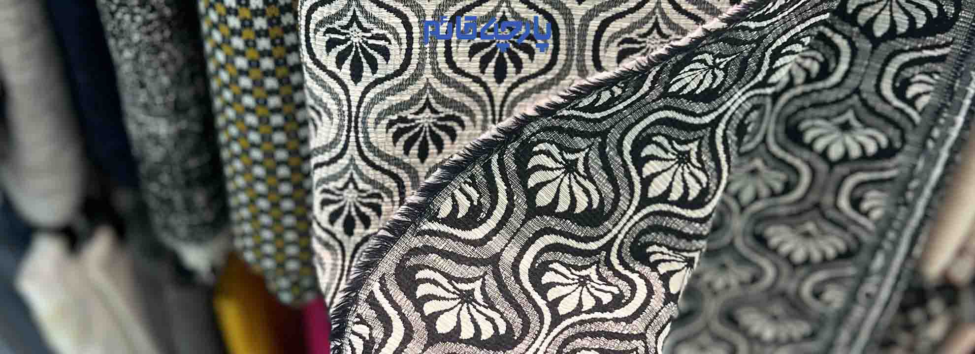 پارچه مجلسی طرح دار طوسی رنگ و ظخیم