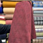 پارچه بهاره و تابستانه+ (پاییزه) لینن کره ای رنگ سبز زرشکی