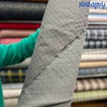 پارچه بهاره و تابستانه+ (پاییزه) لینن کره ای رنگ سبز زیتونی ۲ رو طرح .