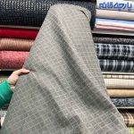 پارچه بهاره و تابستانه+ (پاییزه) لینن کره ای رنگ سبز زیتونی ۲ رو طرح .