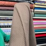 پارچه بهاره و تابستانه+ (پاییزه) لینن کره ای رنگ قهوه ای نسکافه ای ۲ رو