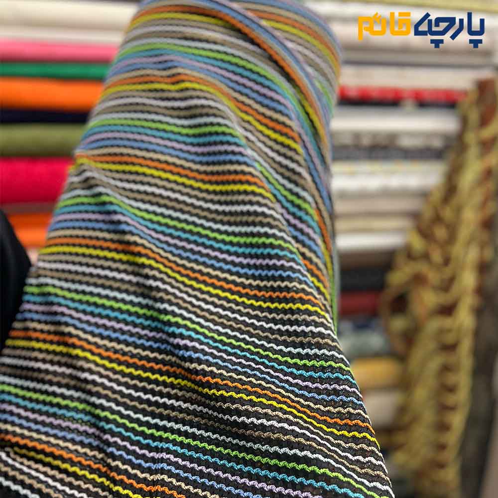 پارچه بهاره و تابستانه میسونی بهاره راه راه رنگی