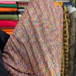 پارچه بهاره و تابستانه میسونی بهاره رنگ صورتی و زرد و آبی