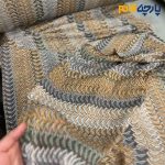 پارچه بهاره و تابستانه میسونی بهاره طرح خاص رنگ طوسی و کرم و سبز .