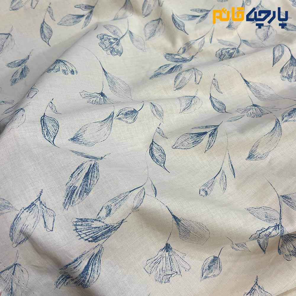پارچه بهاره و تابستانه وال طرحدار کره زمینه صورتی روشن گل سرمه ای