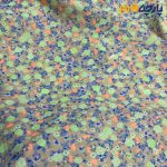 پارچه بهاره و تابستانه وال طرحدار کره فسفری شاد با گل ریز