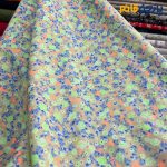 پارچه بهاره و تابستانه وال طرحدار کره فسفری شاد با گل ریز