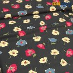 زمینه مشکی گل طرح نقاشی رنگی 1