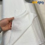پارچه بهاره تابستانه لینن ایتالیایی رنگ سفید