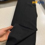پارچه بهاره تابستانه لینن ایتالیایی رنگ مشکی3