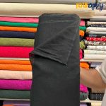 پارچه بهاره تابستانه لینن ایتالیایی رنگ مشکی3