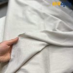 پارچه بهاره تابستانه لینن ایتالیایی رنگ کرم روشن2