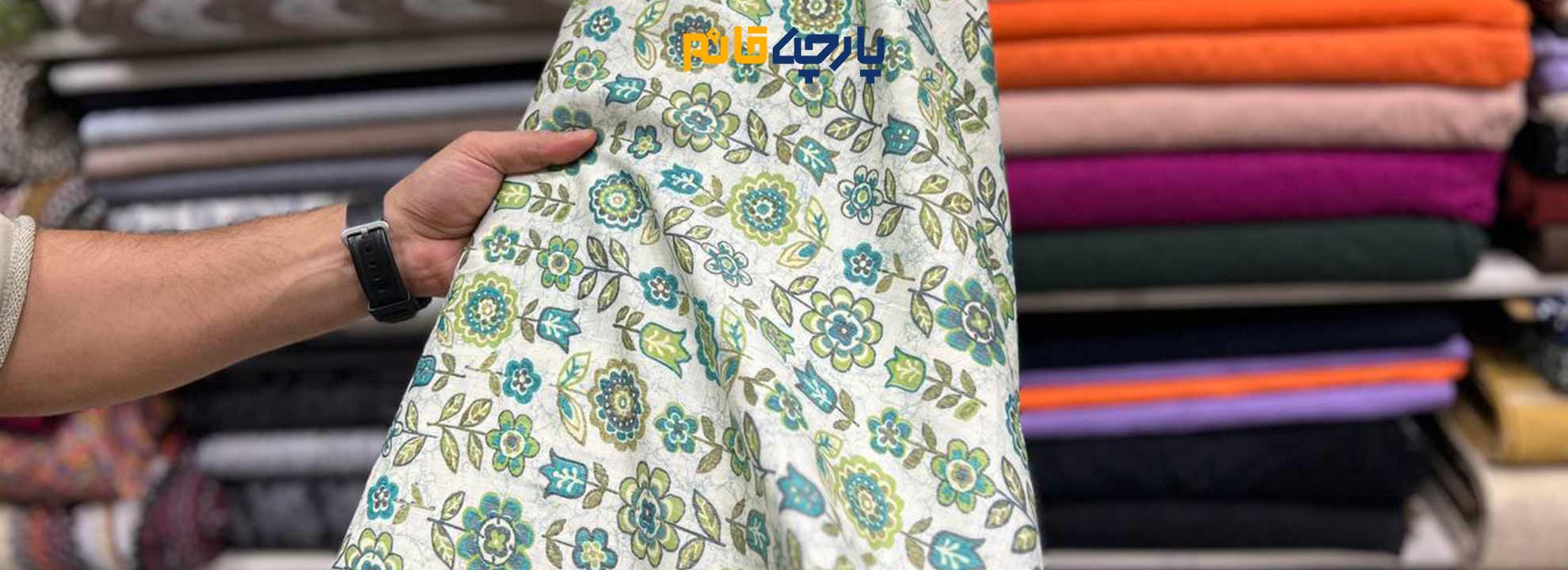 پارچه_نخی_باتیک_هندی_گل_سبز_تیره_و_روشن