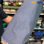پارچه لینن طرحدار طرح از خود کره ای رنگ آبی جین