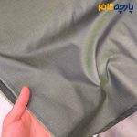 پارچه مردانه پیراهنی مردانه ساده تترون تایلندی بافت خاویاری درشت رنگ سبز زیتونی خاص