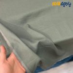 پارچه لینن ساده سفارشی سافت بافت رنگ سبز زیتونی