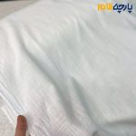 پارچه لینن ساده کروکه بافت رنگ سفید