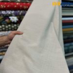 پارچه لینن ساده کروکه بافت رنگ کم نسکافه ای