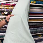 پارچه بهاره و تابستانه وال ساده نخ آلمانی رنگ سبز پاستلی روشن