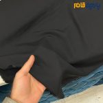 پارچه بهاره و تابستانه وال ساده نخ آلمانی رنگ مشکی