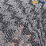 پارچه بهاره و تابستانه میسونی بهاره ایتالیایی طرح برجسته رنگ طوسی روشن و نقره ای