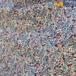 پارچه بهاره و تابستانه کتان نخ کره ای ظریف کشی طرحدار گل ریز رنگ شاد