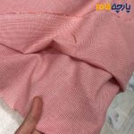 پارچه بهاره و تابستانه کتان نخ ساده ریز بافت رنگ قرمز روشن خوشرنگ