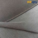پارچه بهاره و تابستانه کتان نخ ساده ریز بافت رنگ سبز زیتونی و سفید ۲ رو