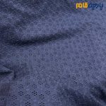 پارچه بهاره و تابستانه وال خامه دوزی کره ای رنگ سرمه ای گل ریز