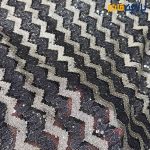 پارچه بهاره و تابستانه میسونی بهاره لمه دار کشی رنگ نقره ای مشکی
