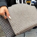 پارچه پاییزه و زمستانه شانل پشمی ایتالیایی بافت ریز لمه دار رنگ کرم روشن نسکافه ای ( موکا)