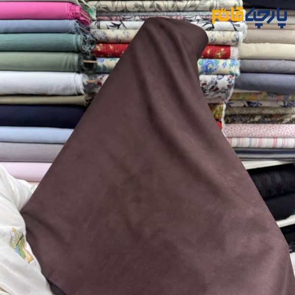 پارچه پاییزه و زمستانه سوئیت جیر رنگ قهوه ای عرض ۱۵۰