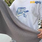 پارچه پاییزه و زمستانه بافت طرح ریز رنگ طوسی خاص