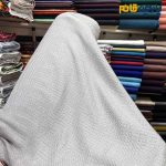 پارچه پاییزه و زمستانه شانل پشمی سفارشی رنگ طوسی نقره ای