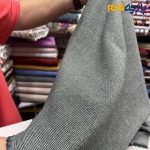 پارچه پاییزه زمستانه لینن پاییزه بافت ریز رنگ سبز تیره با سفید