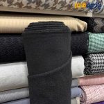 پارچه پا ییزه و زمستانه فوتر مشکی لمه دار ژاپن