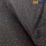 پارچه پاییزه و زمستانه شانل پشمی سفارشی رنگ مشکی سفید