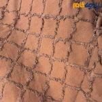 پارچه پاییزه زمستانه لینن پاییزه ریشه دار برجسته رنگ قهوه ای آجری