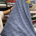 پارچه پاییزه زمستانه لینن پاییزه ریشه دار برجسته رنگ آبی نفتی