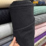 پارچه پا ییزه و زمستانه فوتر مشکی لمه دار ژاپن
