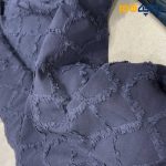 پارچه پاییزه زمستانه لینن پاییزه ریشه دار برجسته رنگ سرمه ای
