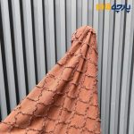 پارچه پاییزه زمستانه لینن پاییزه ریشه دار برجسته رنگ قهوه ای آجری