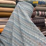 پارچه بهاره و تابستانه میسونی کره ای رنگ خاص آبی طوسی و کرم