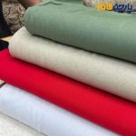 پارچه بهاره تابستانه لینن سفارشی ساده ریزشی رنگ کرم زیتونی خاص عرض ۱۵۰