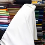 پارچه مجلسی کرپ ساده اندونزی رنگ سفید آفوایت