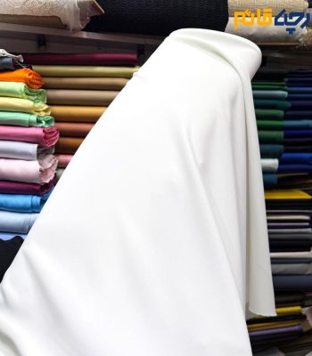 پارچه مجلسی کرپ ساده اندونزی رنگ سفید آفوایت